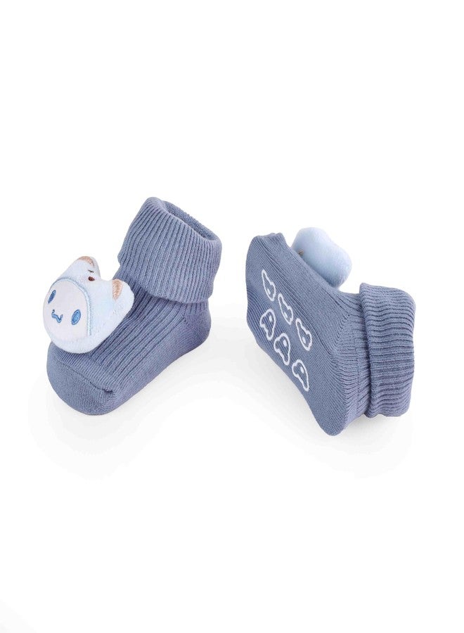 Kicks & Crawl Baby Boys & Baby Girls Anti-skid/slip Safari Pals Socks (Pack of 2) - Image 3