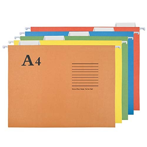 Oterri Hanging File Folders, A4 Size with 5 Elegant Colors to Choose, 1/5-Cut Adjustable Tab,15pcs Per Box - Image 5