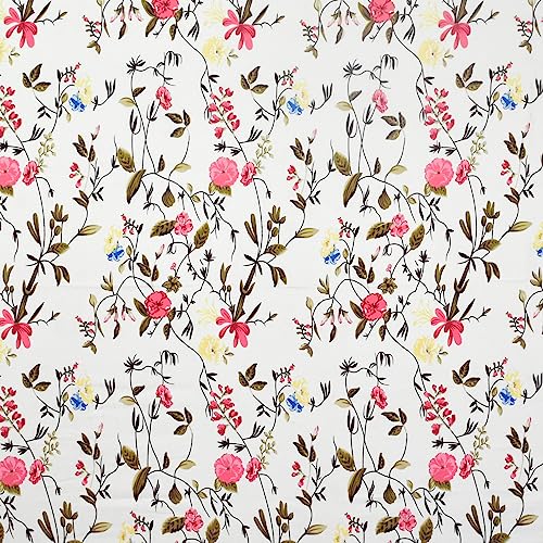 VOMZER 300 Tc Elastic Fitted Bedsheets Single Bed With 1 Pillow Cover | All Around Elastic, Size 36 X 72 10 Inches (Whitefloral) - Image 4