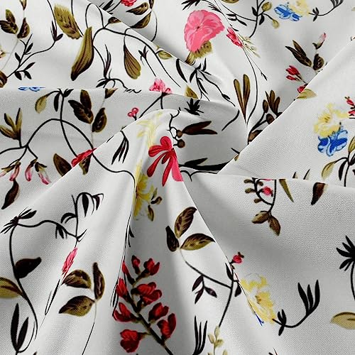 VOMZER 300 Tc Elastic Fitted Bedsheets Single Bed With 1 Pillow Cover | All Around Elastic, Size 36 X 72 10 Inches (Whitefloral) - Image 3
