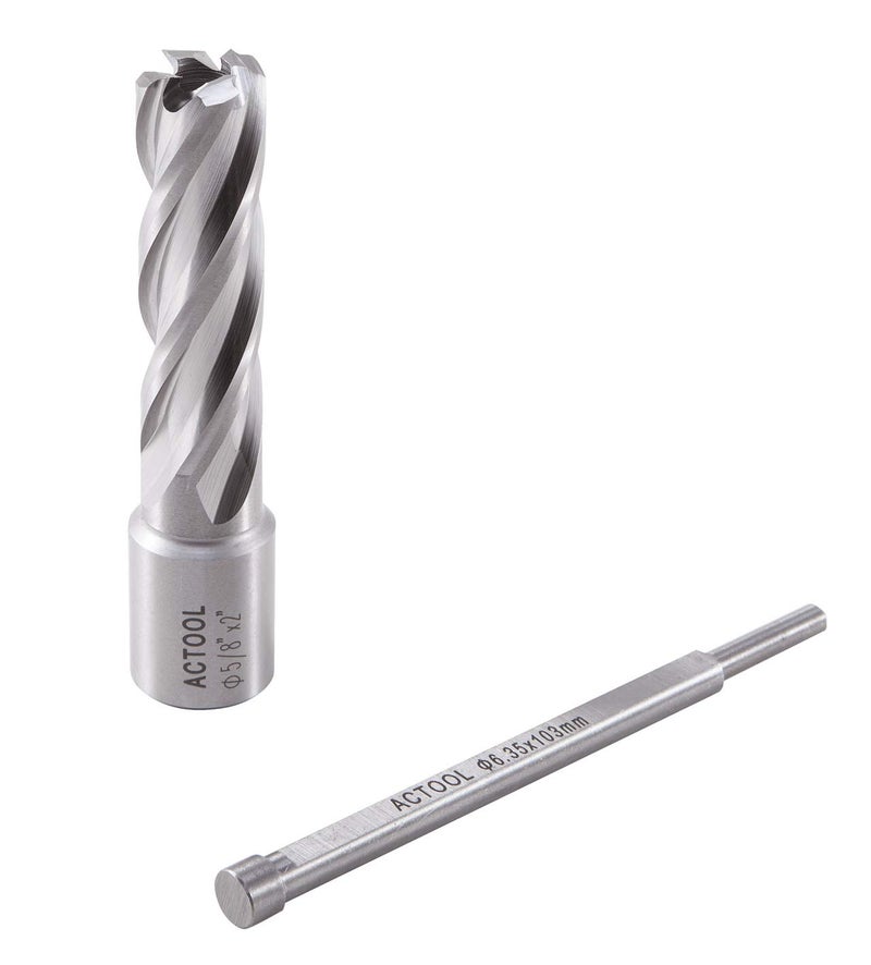 ACTOOL 5/8" Diameter × 2" Depth of Cut HSS ANNULAR Cutter with 3/4'' Weldon Shank - Image 5