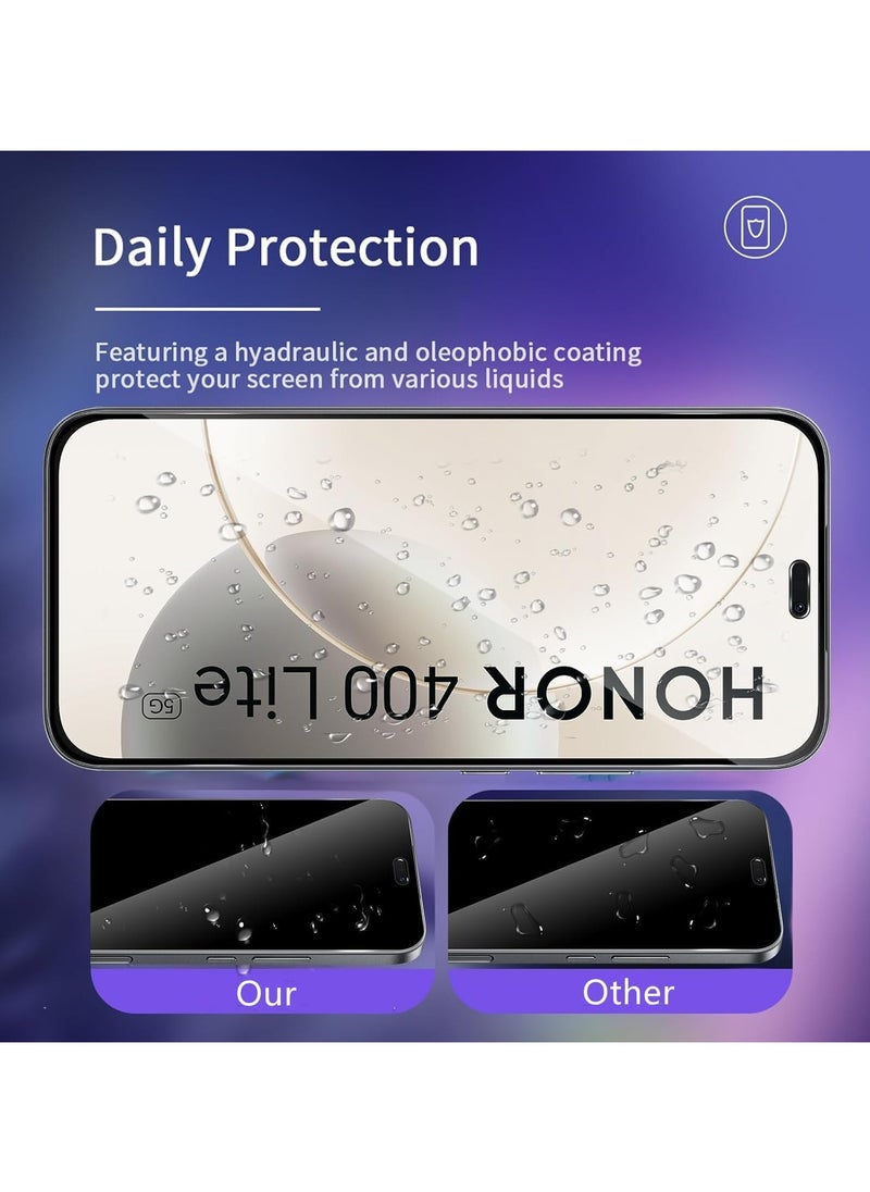 General [2 Pack] Privacy Tempered Glass Compatible Honor 400 Lite 5G, Anti Spy Screen Protector, 9H Hardness Scratch Resistant, Bubble Free Tempered Glass  - Image 4