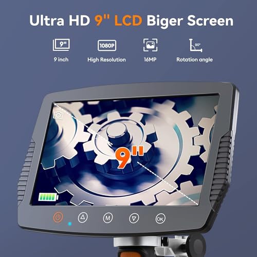 ETZIN 9 LCD Digital micrscope 1500X Magnification Coin Microscope with 16MP Camera, Micro Soldering for Adults Wired Remote, Compatible with Windows/Mac OS (EPL-1122IM) - Image 3