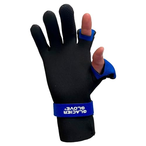 Glacier Glove Unisex Pro Angler Waterproof Flexible Fleece Lined Resistant Neoprene Touchscreen Slit Finger Winter Fishing Hunting Outdoor Protective Glove, Medium - Image 2