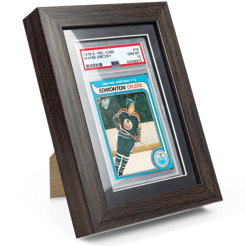 tutata PSA Graded Card Display Frame Walnut Frame for PSA Card Sport Card Display Case 