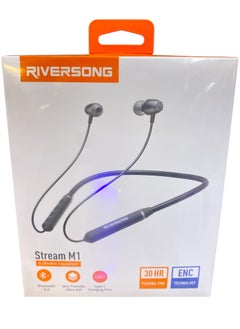 RIVERSONG Steam M1 In-Ear Bluetooth Neckband Earbuds, Environmental Noise Cancellation, 6 EQ Modes, 30H Playtime, Waterproof  - Image 4