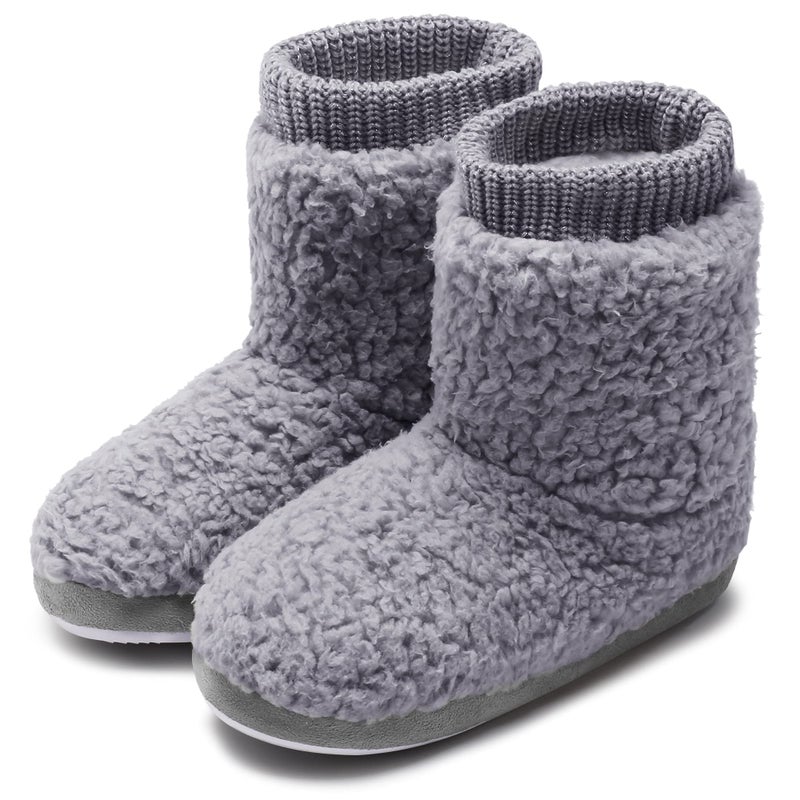 MIXIN Women's Comfort Warm Faux Fleece Fuzzy Ankle Bootie Slippers Plush Lining Slip-on House Shoes Anti-Slip Sole Indoor/Outdoor - Image 1