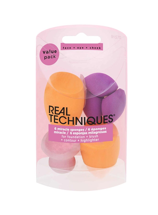 REAL TECHNIQUES Pack Of 6 Miracle Complexion Sponge Multicolour - Image 2