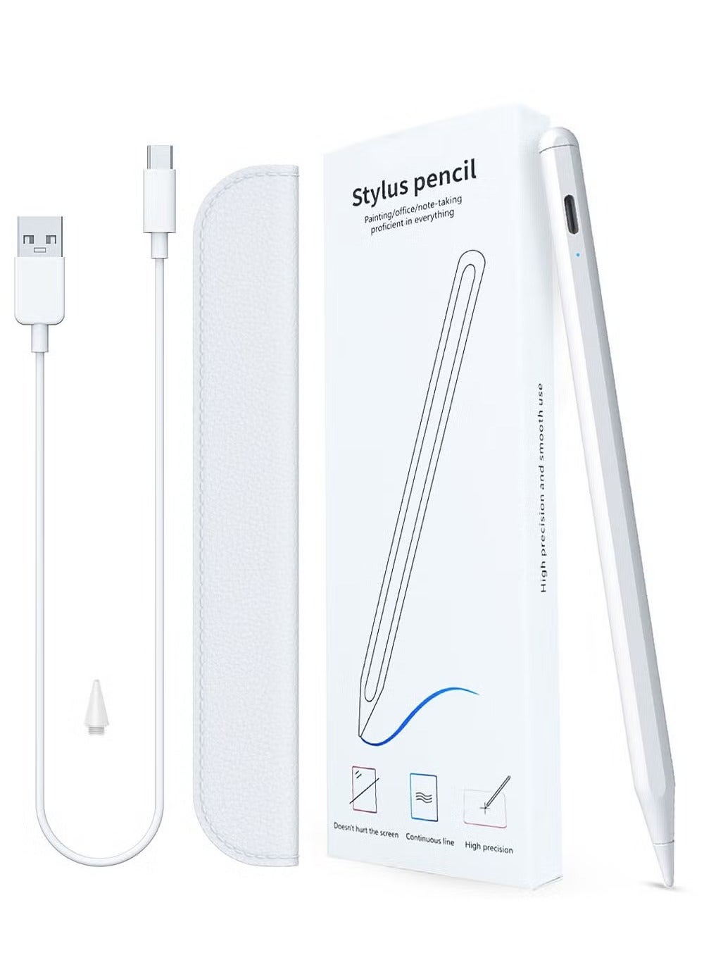 lnkoo Lnkoo Active Digital Stylus Pen Pencil Pro 2nd Generation iPad Pen white Material: 100% Iron Wire