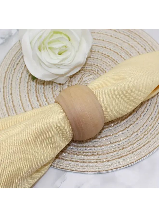 8pcs Handmade Wooden Napkin Rings For Farmhouse Christmas Wedding Party Table Decoration - Image 4