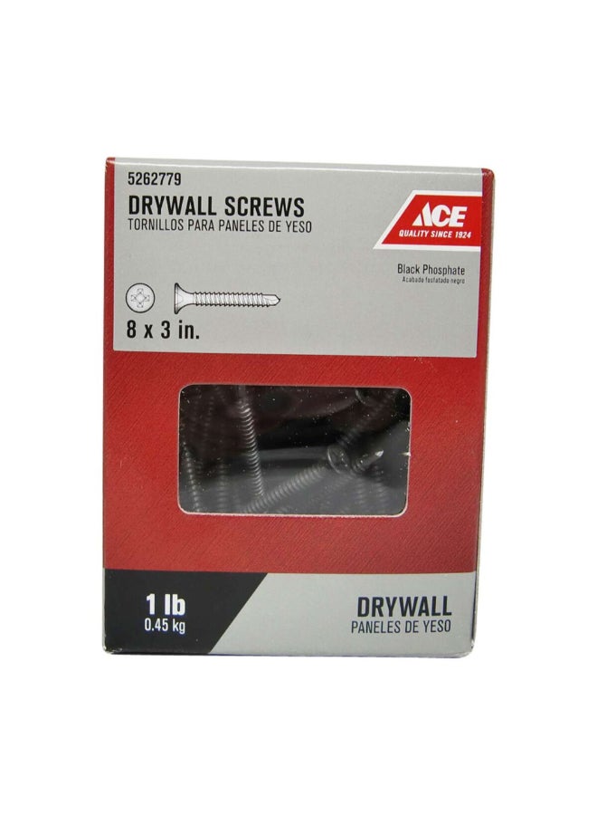 ACE Phillips Fine Bugle Head Drywall Screws Black No.8 x 3inch ACE5262779  - Image 1