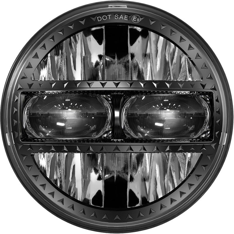 AUDEXEN 575 Inch Led Headlight 55W 534 Round Headlight Compatible with Harley Dyna Sportster Street Bob Softail Iron 883 Street Rod Deuce Custom Super Wide Glide Motorcycle Black