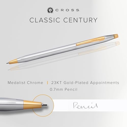 Cross Classic Century Refillable Pencil Presented in a Luxury Gift Box - Medium Point, Black Ink, Medalist - Image 2