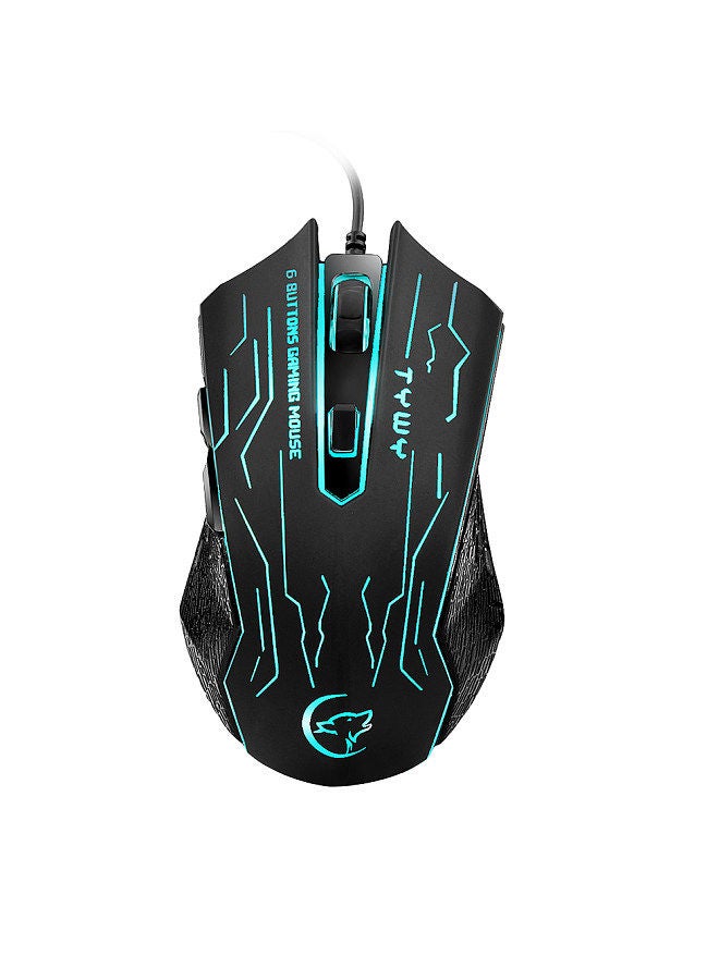 G820 Wired Gaming Mouse 7 Color Backlight 6 Button LED 3200 Optical DPI Computer Mouse Gamer Mouse