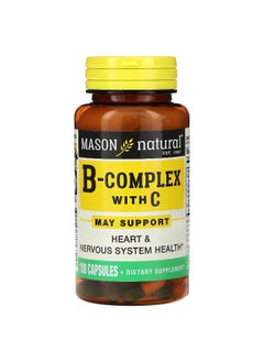 Mason Natural Mason Natural, B-Complex With C, 100 Capsules  - Image 1