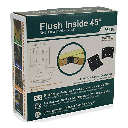 Ozco منتجات أوزكو للبناء 56616 موصل لوحة داخلية بزاوية 45 درجة (2 في العبوة) - Image 4