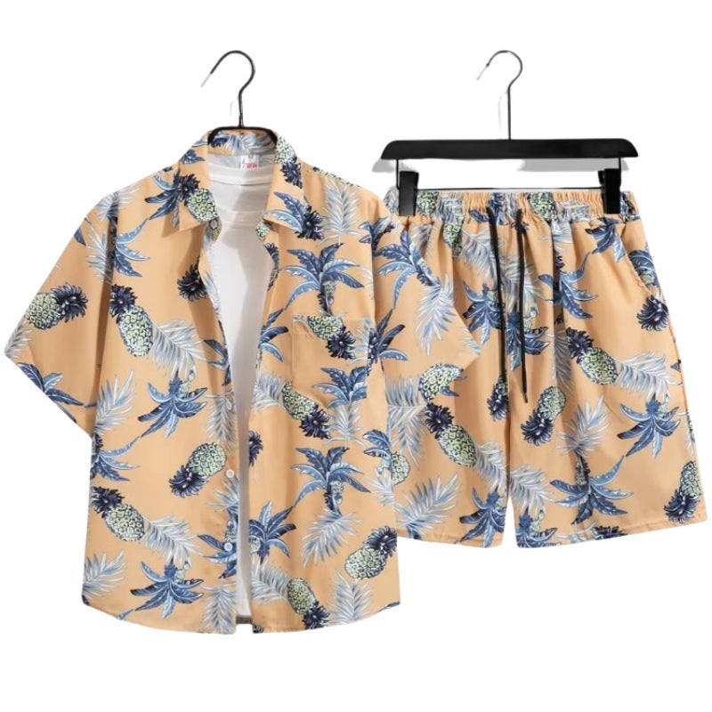 2025 Fashion Men'S Summer Short-Sleeved T-Shirt Basketball Jersey Casual Trendy Shorts Two-Piece Set Korean Style Trendy - Image 4