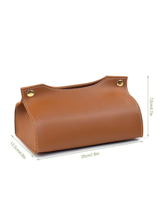 حامل علبة مناديل ورقية من جلد البولي يوريثان علبة مناديل ورقية للحمام غرفة المعيشة المنزلية، غرفة النوم، المطبخ - Image 2