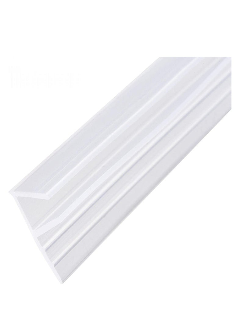 Glass Door Seal Strip, Frameless Shower Sweep, Bottom Side/Corner Side Strip Rubber, Stop Leaks and Create a Water Barrier, 10mm Thickness, 5M Length (Corner Type) - Image 3