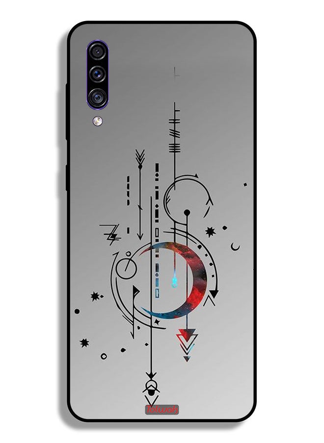 Tolwak - Samsung Galaxy A50 Protective Case Cover Moon And Arrows Art Pattern - Image 1