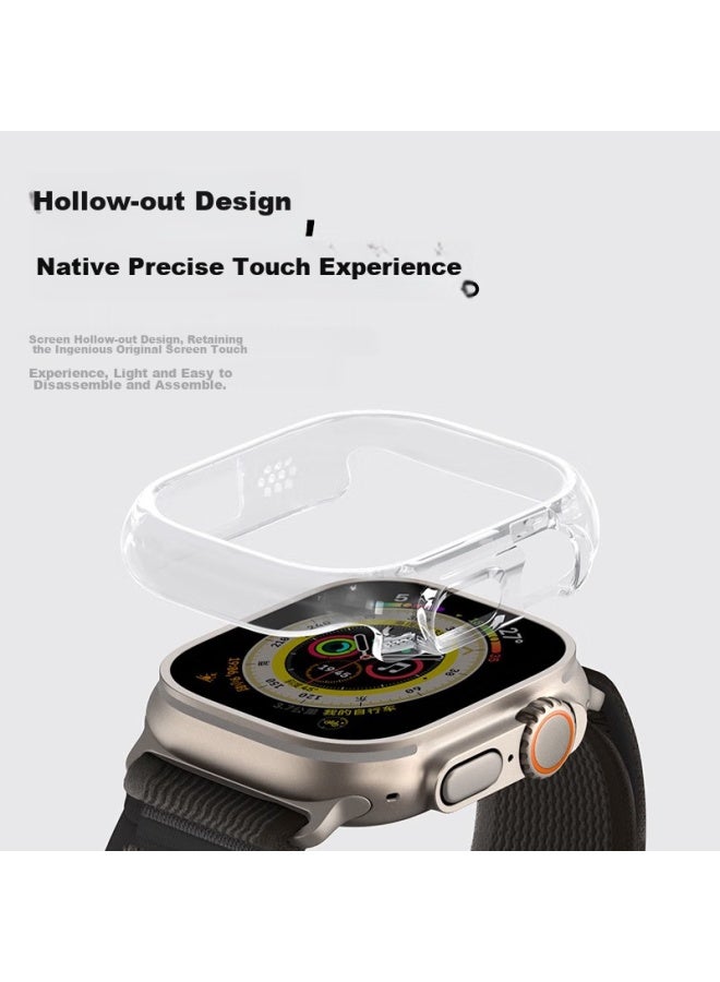 WP W&p Compatible Apple Watch Protective Case, Apple Iwatch S10 Protective Cover, Ultra2/1 Shockproof Crystal Clear Hollow Case, Black, 49mm - Image 3