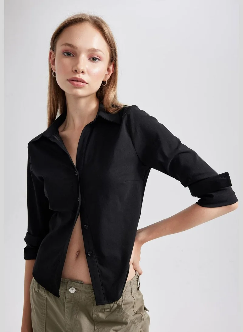DeFacto Woman Woven Long Sleeve Shirt