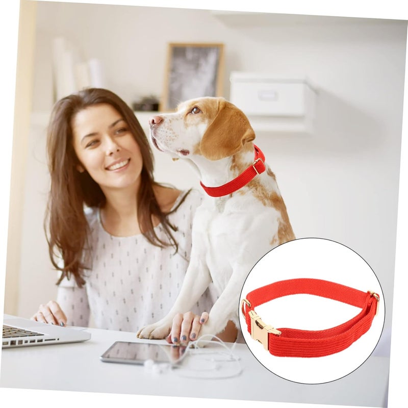 Adjustable Cloth Pet Collar with Metal Buckle Stylish Neck Chain for Dogs and Cats for All Occasions and Events Unique Design for Easy Identification - Image 5