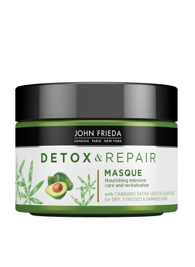 John Frieda - Detox and Repair Hair Masque For Dry Stressed & Damaged Hair 250ml - Image 1