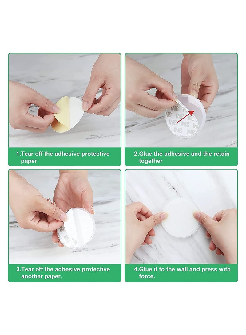 SYOSI 4 Pack Tension Holder Rod Mount Retainer Shower Curtain Rod Mounting Bracket for Wall Adhesive Shower Rod Tension Holde - Image 3