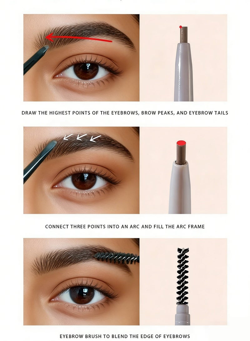 اكس اي اكس اي قلم الحواجب ثلاثي الأبعاد ذو ملمس مخملي - لتصميم حواجب طبيعية بسهولة - Image 3