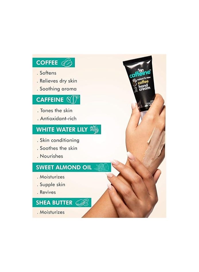 إم كافيين كريم اليدين بالكافيين والقهوة مع زبدة الشيا وزيت اللوز وأيادي ناعمة وملساء مع ترطيب خفيف الوزن - Image 3