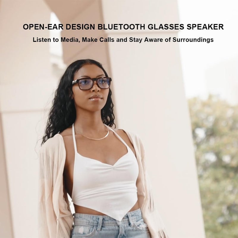 OhO sunshine OhO Sunshnen Smart Glasses,128G MP3 Bluetooth Sunglasses with Open Ear Speaker,Indoor &Outdoor Sports,Transitional Bluelight Blocking Lens,Unisex - Image 4
