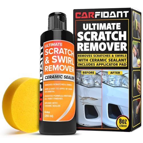 Carfidant Scratch Repair and Swirl Remover - Car Paint Scratch Remover & Restorer Kit with Buffer Pad - Polishing & Waxing Kits - Compound for Vehicles Paint Repair - 8.4 fl. Oz. - Image 1