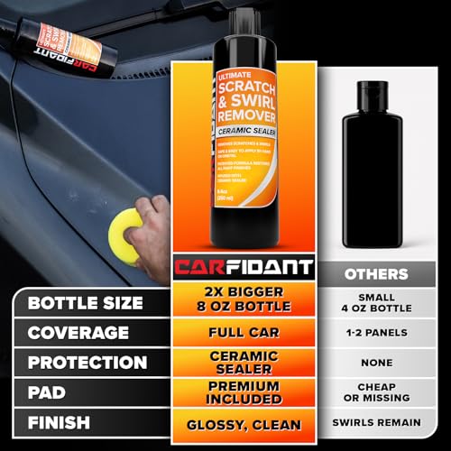 Carfidant Scratch Repair and Swirl Remover - Car Paint Scratch Remover & Restorer Kit with Buffer Pad - Polishing & Waxing Kits - Compound for Vehicles Paint Repair - 8.4 fl. Oz. - Image 3