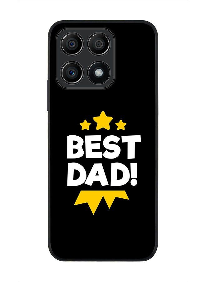 Stylizedd Rugged Black edge case for Honor X8A 4G Slim fit Soft Case Flexible Rubber Edges Anti Drop TPU Gel Thin Cover - Best Dad Medal - Image 1