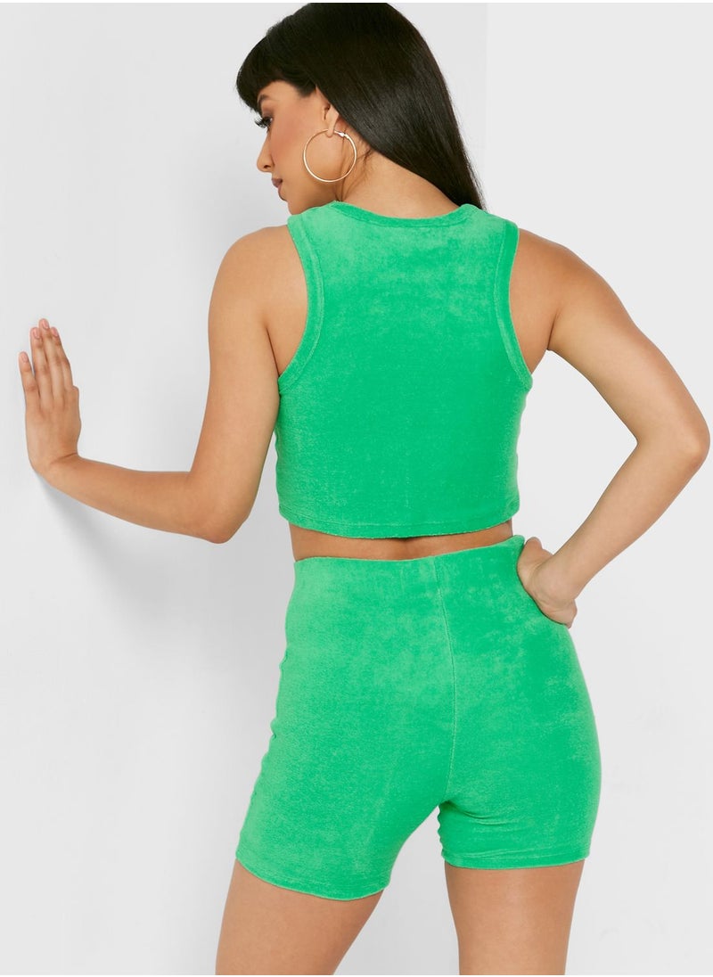 TOPSHOP - Round Neck Crop Tank Top - Image 1