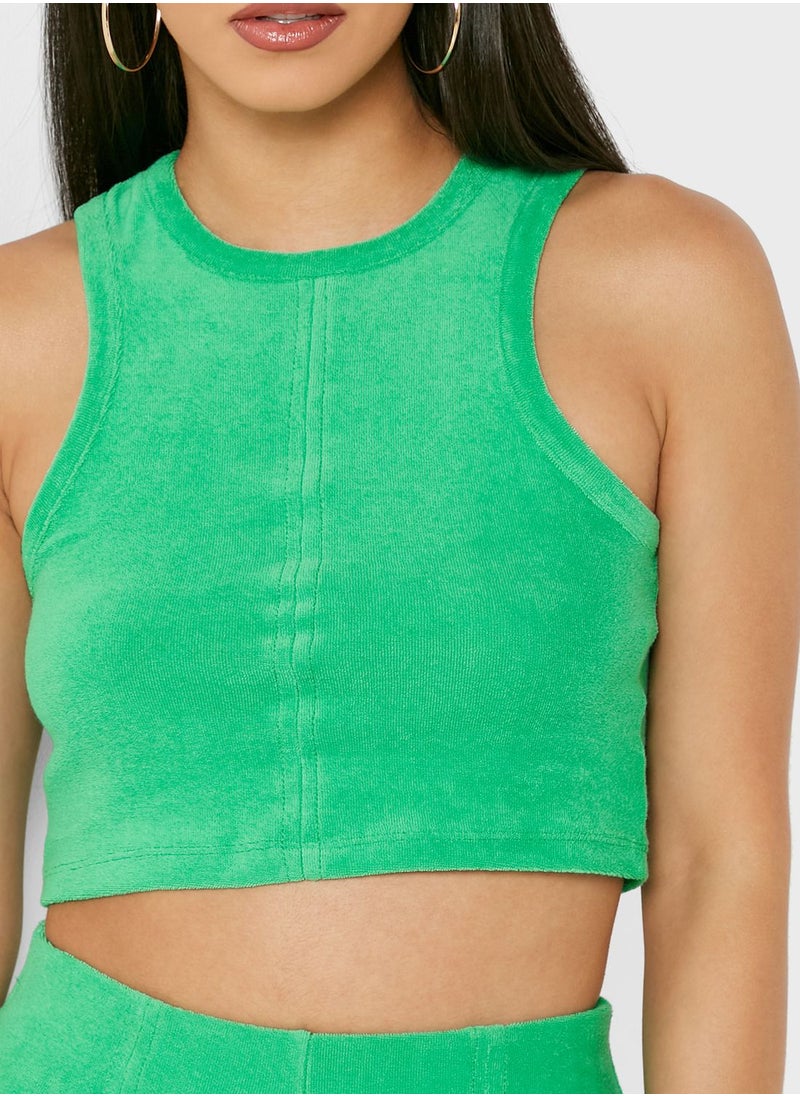 TOPSHOP - Round Neck Crop Tank Top - Image 1