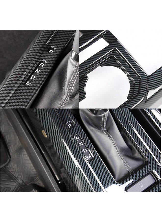 Keptrim Keptrim for F150 ABS Carbon Fiber Center Console Gear Shift Cup Holder Trim for 2015 2016 2017 2018 2019 2020 Ford F150, 2pcs  - Image 2