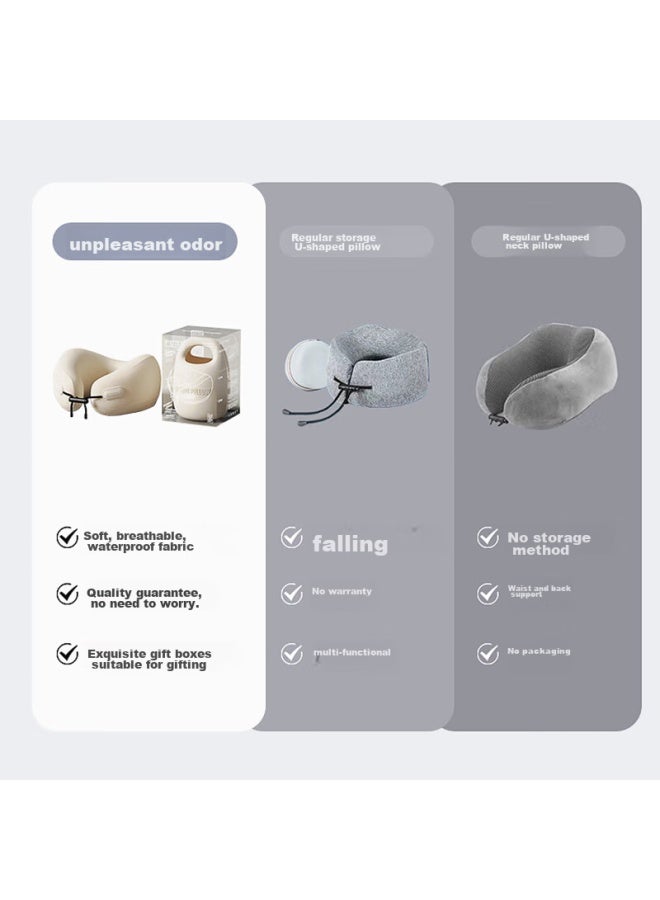 Everythink Travel U-shaped Neck Pillow, Portable Neck Support, Airplane Neck Pillow, Long-distance Travel Neck Brace, Office Nap U-shaped Neck Pillow - Image 4