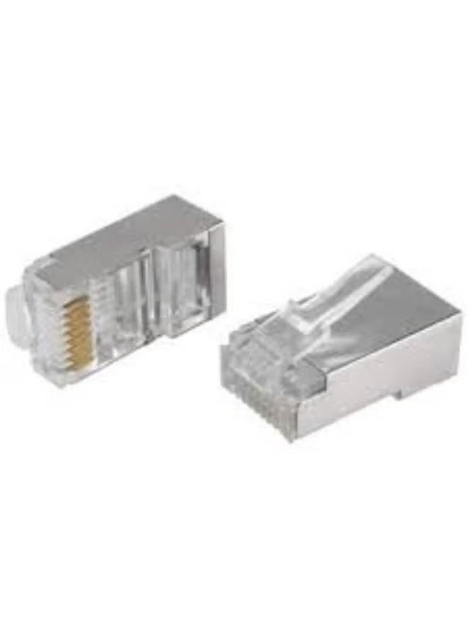 Reacon موصلات محمية عالية الجودة Cat6 RJ45 – 100 قطعة لشبكات المنزل والمكتب - Image 3