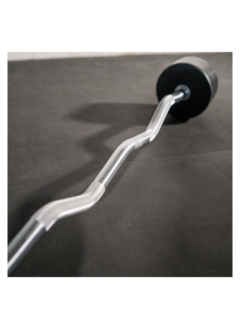 ULTIMAX - Rubber Fixed Barbell Curl Workout Equipment-15KG - Image 1