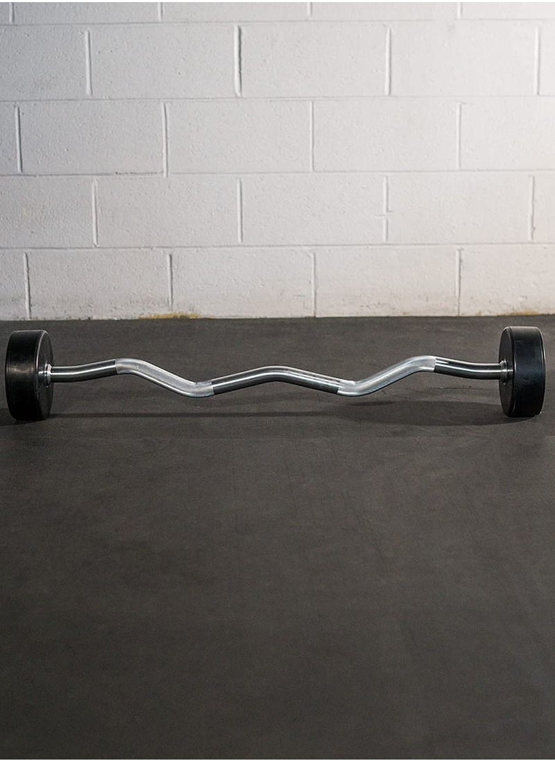 ULTIMAX - Rubber Fixed Barbell Curl Workout Equipment-15KG - Image 1