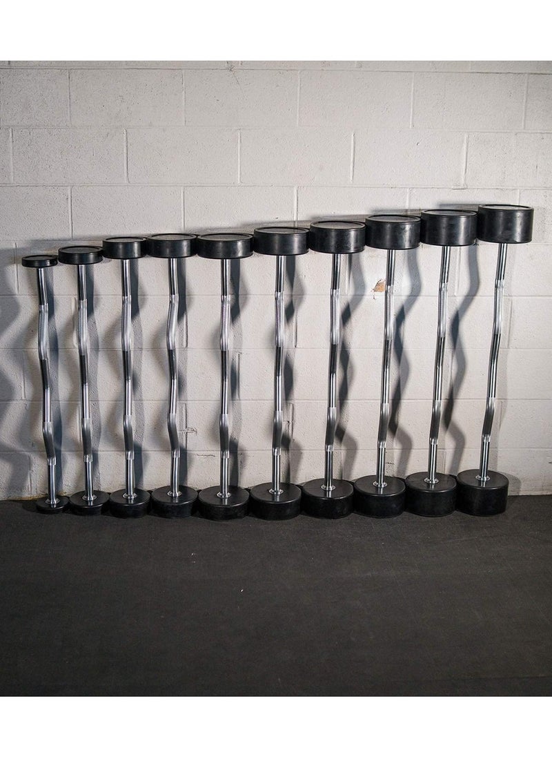 ULTIMAX - Rubber Fixed Barbell Curl Workout Equipment-15KG - Image 1
