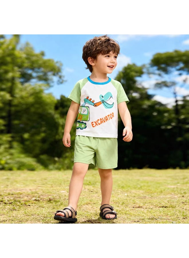 Children's Sets, Summer European And American Style Cartoon Short-sleeved Boys' Sets Children's Clothing Distribution