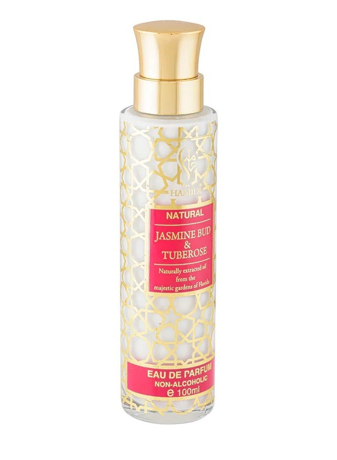 HAMIDI Hamidi Natural Jasmine Bud & Tuberose 100ml, Alcohol Free, Water Perfume, Eau De Parfum, For Unisex - Image 1