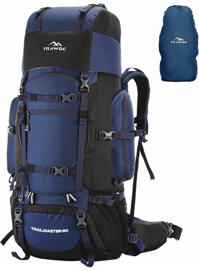 TRAWOC 80L Travel Backpack for Outdoor Sport Camp Hiking Trekking Bag Camping Rucksack - Image 1