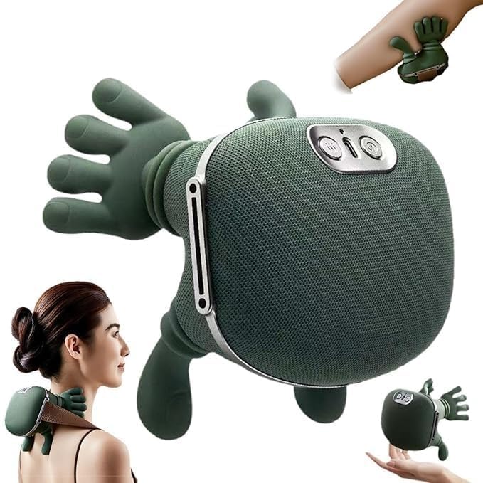 WOOMZY Bionic Heated Massager, Wireless Portable Shiatsu Neck and Back Massager, Electric Deep Tissue 4D Kneading Massage, Simulated Human Hand Design for Pain Relief and Muscle Relax - Image 1