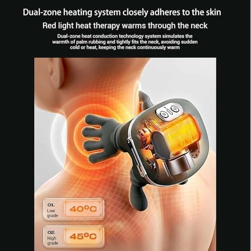 WOOMZY Bionic Heated Massager, Wireless Portable Shiatsu Neck and Back Massager, Electric Deep Tissue 4D Kneading Massage, Simulated Human Hand Design for Pain Relief and Muscle Relax - Image 4