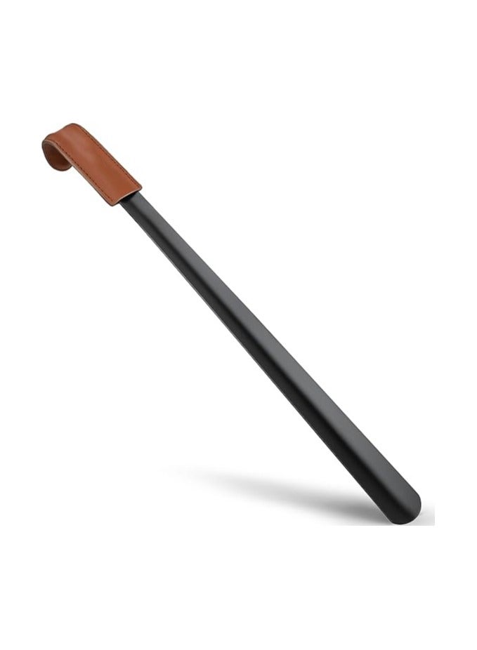 Extra Long Shoe Horn, 58cm Metal Shoehorn - Long Handled Shoe Helper Shoe Lifter Shoe Spoon Stick for Boots Men Women Seniors Kids - Image 1