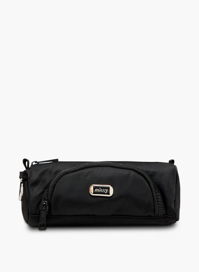 MISSY Solid Backpack with Adjustable Shoulder Straps and Pencil Pouch